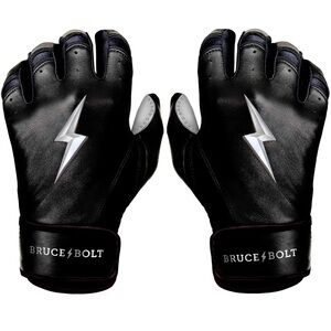 CHROME Series Short Cuff Batting Gloves-Black